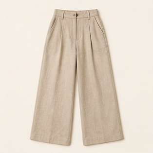 The Dune Wide Leg Trouser in Sand — concept product image