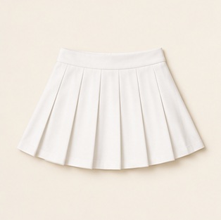 The Catalina Pleated Mini in White — concept product image