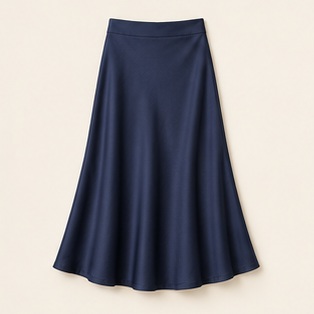 The Moonlight Midi Skirt in Navy — concept product image