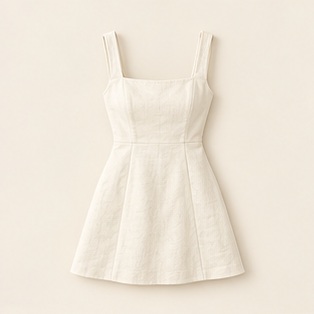 The First Light Mini Dress in Ivory — concept product image