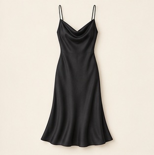 The Moonrise Slip Dress in Black — concept product image