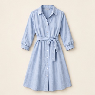 The Balboa Shirt Dress in Sky — concept product image