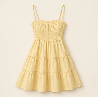 The Golden Hour Sundress in Butter — concept product image