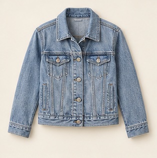 The Sunset Drive Denim Jacket in Faded Blue — concept product image
