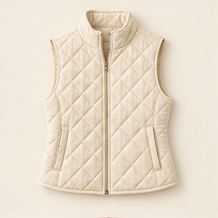 The Cloudbreak Quilted Vest in Cream — concept product image
