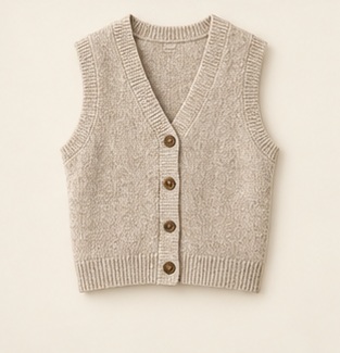 The Sunday Knit Vest in Oat — concept product image