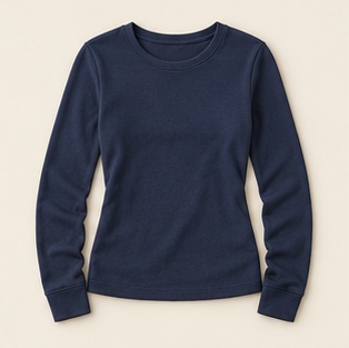 The Pacific Long Sleeve in Navy — concept product image