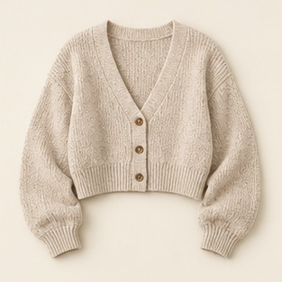 The Morning Light Cardigan in Oat — concept product image