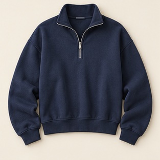The Marina Quarter Zip in Navy — concept product image