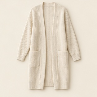 The Coast Road Cardigan in Ivory — concept product image
